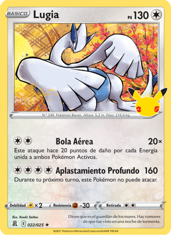 Lugia 22 — Celebrations (Spanish Pokémon TCG card)
