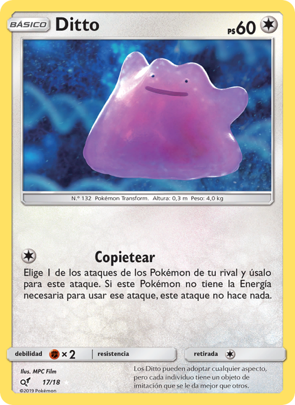 Ditto 17 — Detective Pikachu (Spanish Pokémon TCG card)