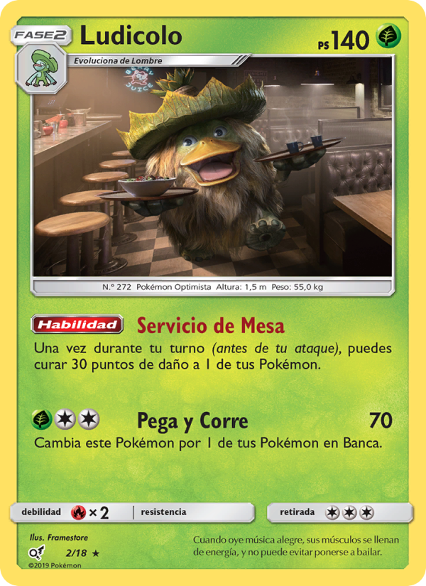 Ludicolo 2 — Detective Pikachu (Spanish Pokémon TCG card)