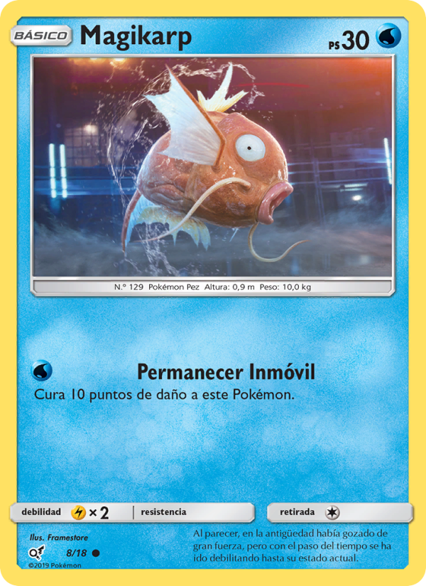 Magikarp 8 — Detective Pikachu (Spanish Pokémon TCG card)