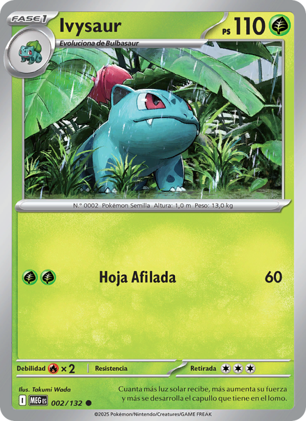 Ivysaur 002 — Mega Evolution (Spanish Pokémon TCG card)