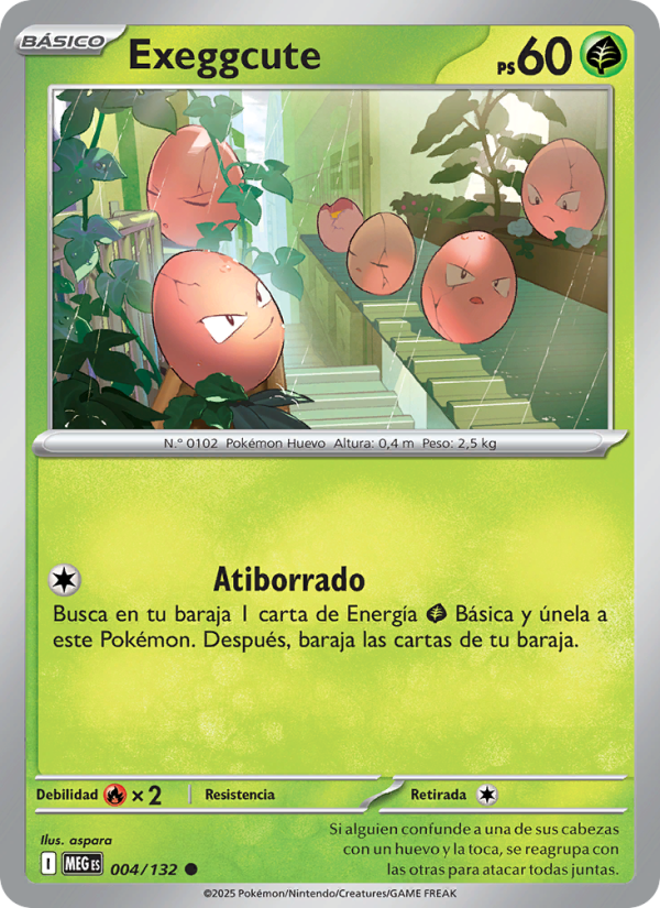 Exeggcute 004 — Mega Evolution (Spanish Pokémon TCG card)