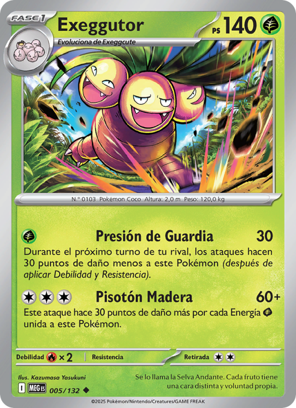 Exeggutor 005 — Mega Evolution (Spanish Pokémon TCG card)