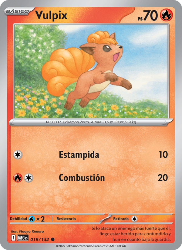 Vulpix 019 — Mega Evolution (Spanish Pokémon TCG card)