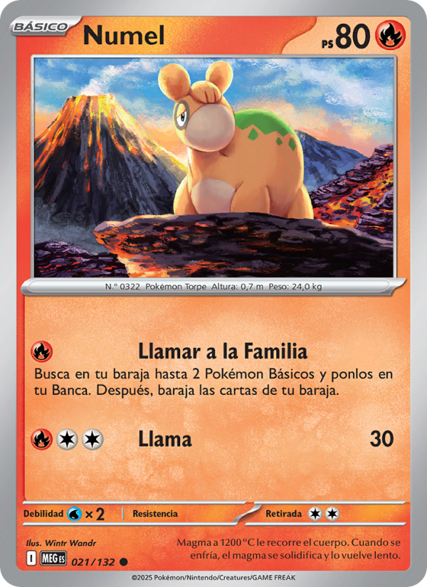 Numel 021 — Mega Evolution (Spanish Pokémon TCG card)