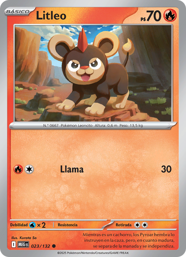 Litleo 023 — Mega Evolution (Spanish Pokémon TCG card)