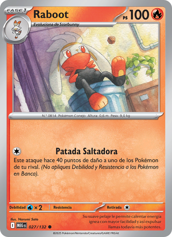 Raboot 027 — Mega Evolution (Spanish Pokémon TCG card)