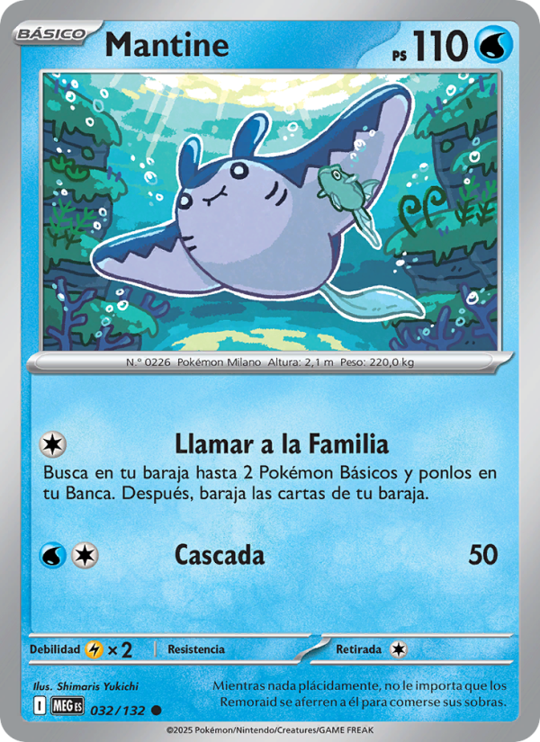 Mantine 032 — Mega Evolution (Spanish Pokémon TCG card)