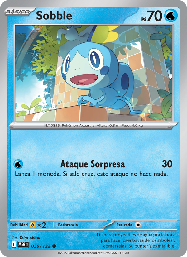 Sobble 039 — Mega Evolution (Spanish Pokémon TCG card)