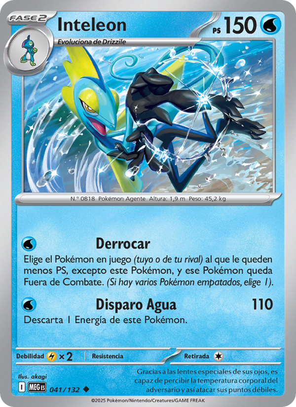 Inteleon 041 — Mega Evolution (Spanish Pokémon TCG card)