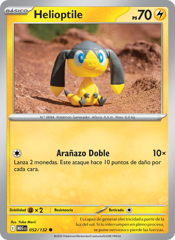 Helioptile 052 — Mega Evolution (Spanish Pokémon TCG card)