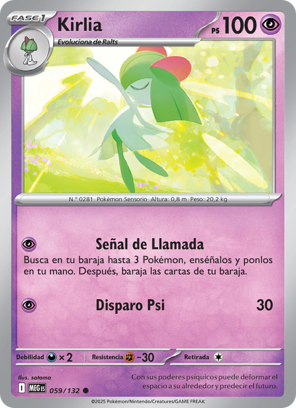 Kirlia 059 — Mega Evolution (Spanish Pokémon TCG card)