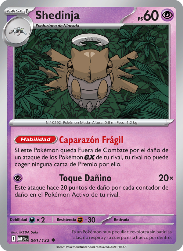 Shedinja 061 — Mega Evolution (Spanish Pokémon TCG card)