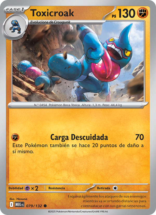 Toxicroak 079 — Mega Evolution (Spanish Pokémon TCG card)