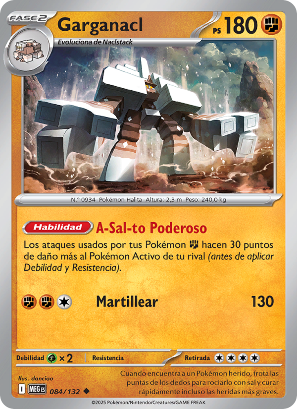 Garganacl 084 — Mega Evolution (Spanish Pokémon TCG card)