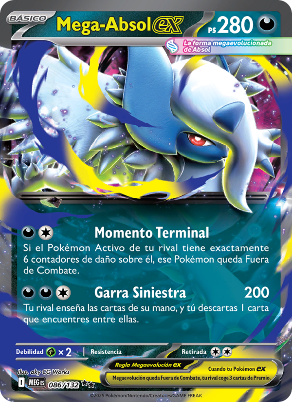 Mega-Absol ex 086 — Mega Evolution (Spanish Pokémon TCG card)