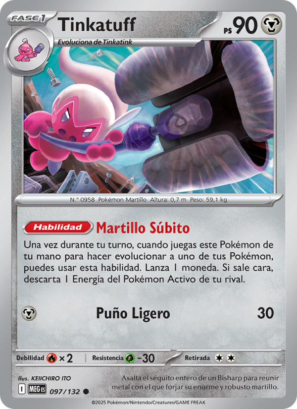Tinkatuff 097 — Mega Evolution (Spanish Pokémon TCG card)