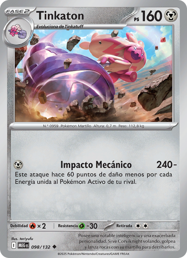 Tinkaton 098 — Mega Evolution (Spanish Pokémon TCG card)