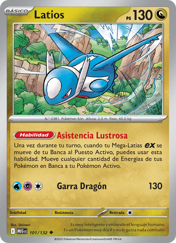 Latios 101 — Mega Evolution (Spanish Pokémon TCG card)
