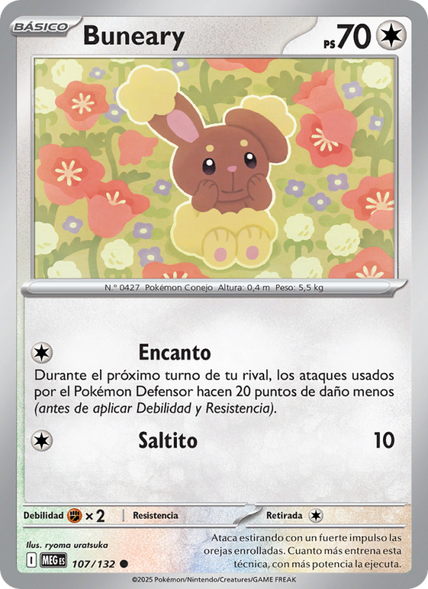 Buneary 107 — Mega Evolution (Spanish Pokémon TCG card)