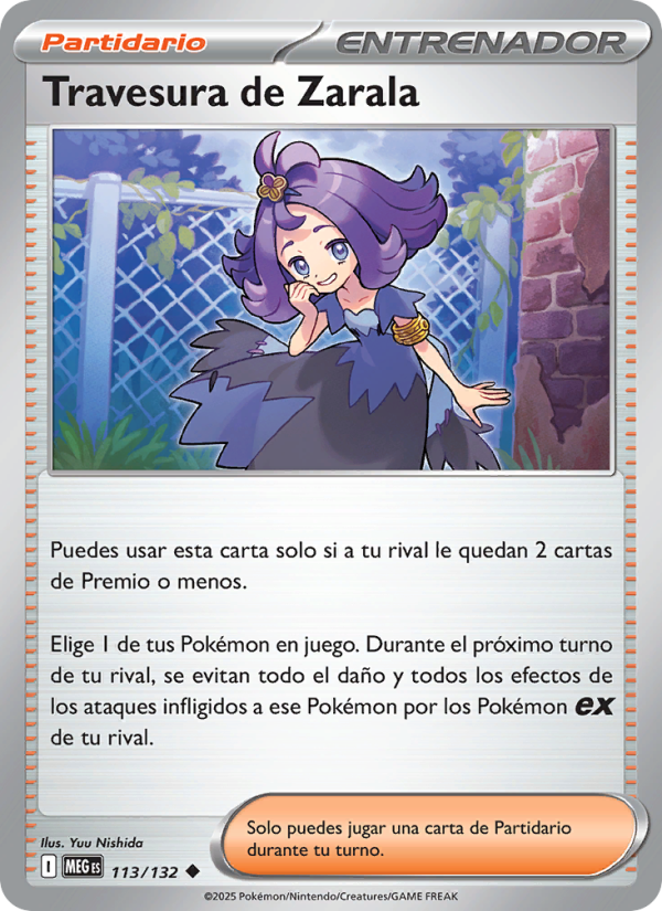 Travesura de Zarala 113 — Mega Evolution (Spanish Pokémon TCG card)