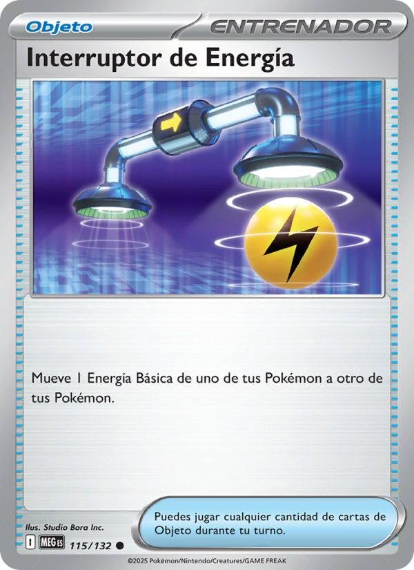Interruptor de Energía 115 — Mega Evolution (Spanish Pokémon TCG card)