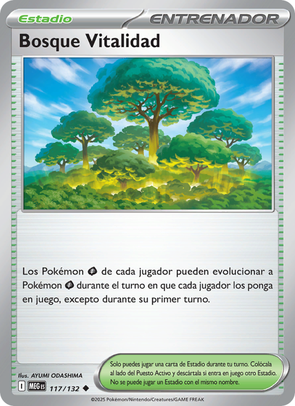 Bosque Vitalidad 117 — Mega Evolution (Spanish Pokémon TCG card)