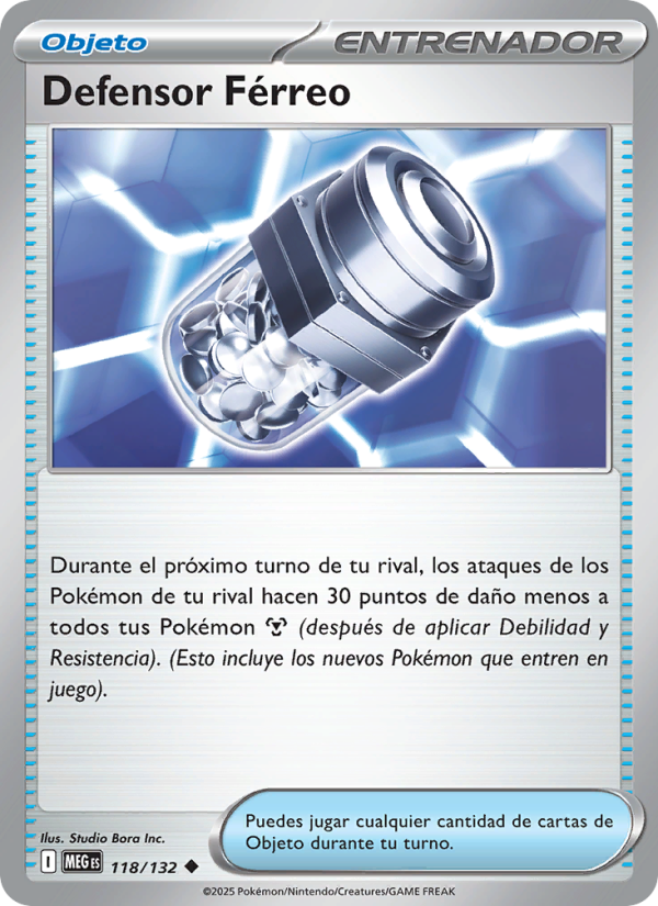 Defensor Férreo 118 — Mega Evolution (Spanish Pokémon TCG card)
