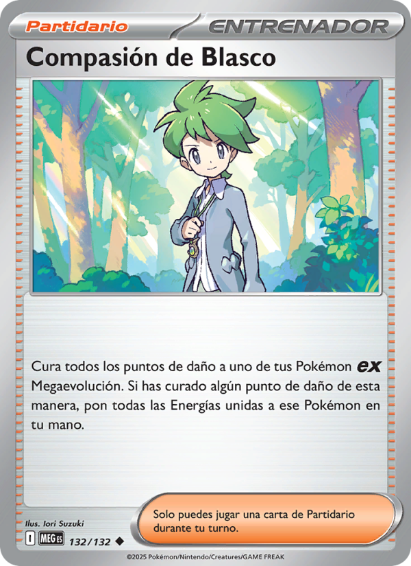 Compasión de Blasco 132 — Mega Evolution (Spanish Pokémon TCG card)