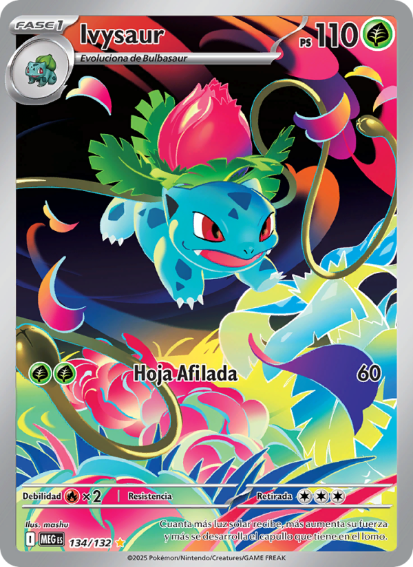 Ivysaur 134 — Mega Evolution (Spanish Pokémon TCG card)