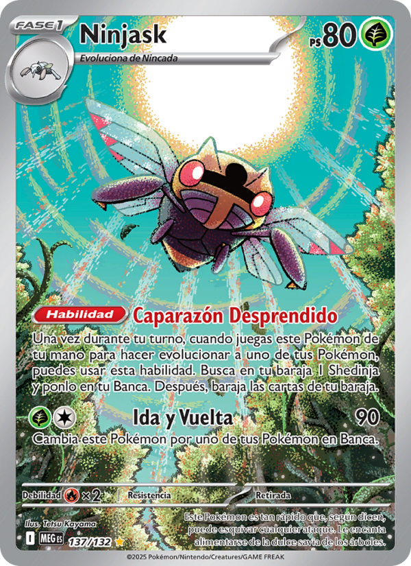 Ninjask 137 — Mega Evolution (Spanish Pokémon TCG card)