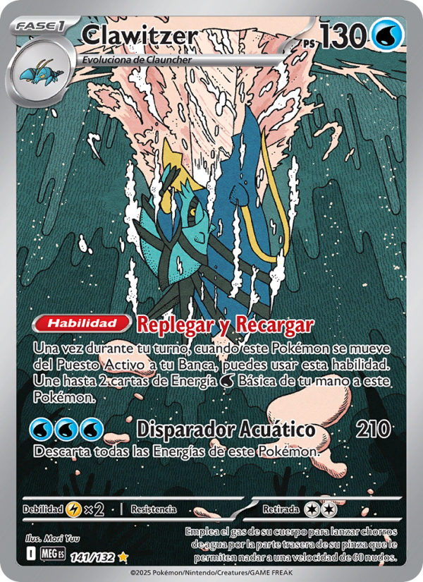 Clawitzer 141 — Mega Evolution (Spanish Pokémon TCG card)