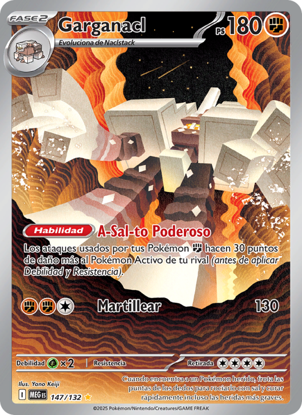 Garganacl 147 — Mega Evolution (Spanish Pokémon TCG card)