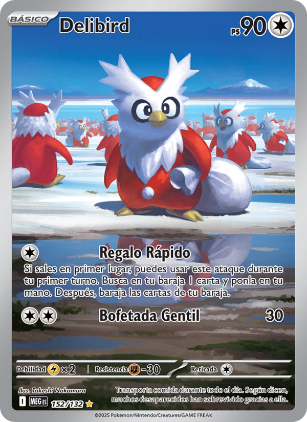 Delibird 152 — Mega Evolution (Spanish Pokémon TCG card)