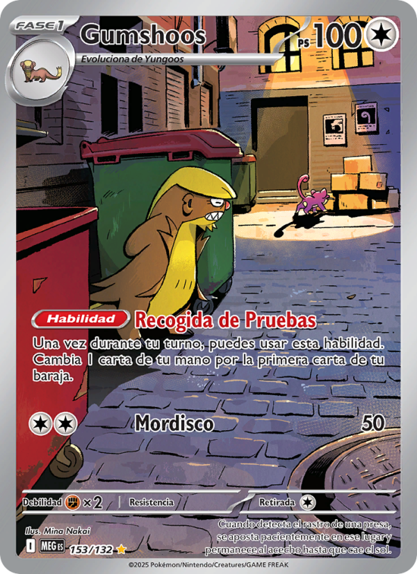 Gumshoos 153 — Mega Evolution (Spanish Pokémon TCG card)