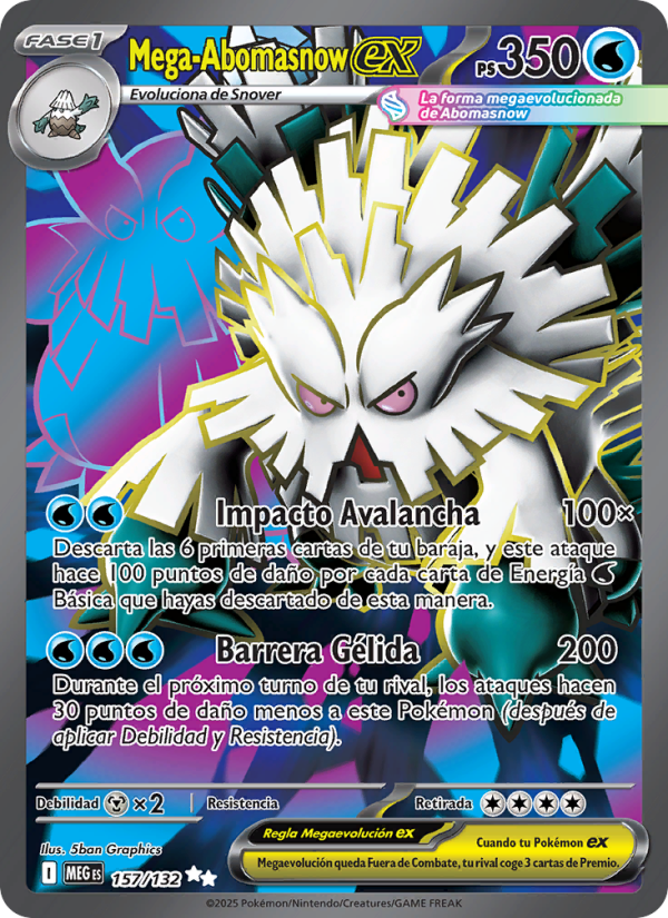 Mega-Abomasnow ex 157 — Mega Evolution (Spanish Pokémon TCG card)