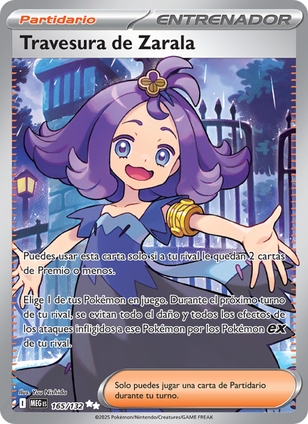 Travesura de Zarala 165 — Mega Evolution (Spanish Pokémon TCG card)