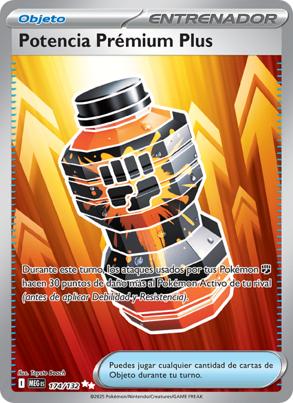 Potencia Prémium Plus 174 — Mega Evolution (Spanish Pokémon TCG card)