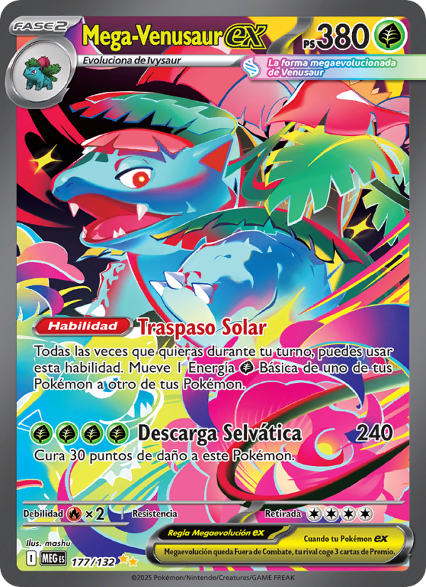 Mega Venusaur ex 177 — Mega Evolution (Spanish Pokémon TCG card)