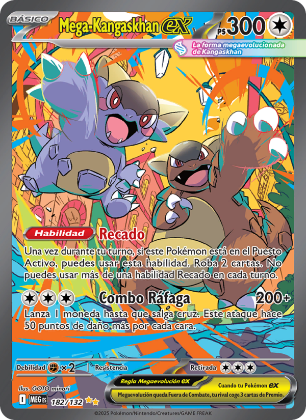 Mega-Kangaskhan ex 182 — Mega Evolution (Spanish Pokémon TCG card)