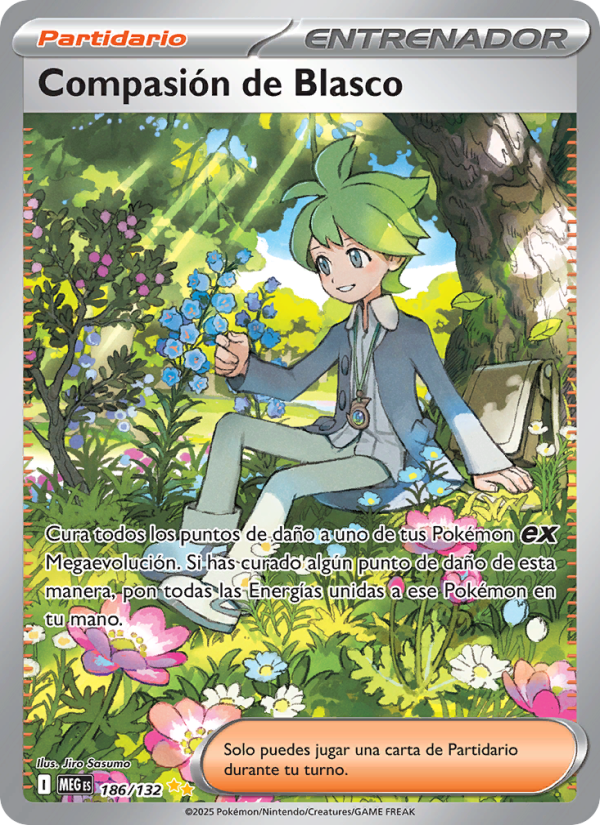 Compasión de Blasco 186 — Mega Evolution (Spanish Pokémon TCG card)