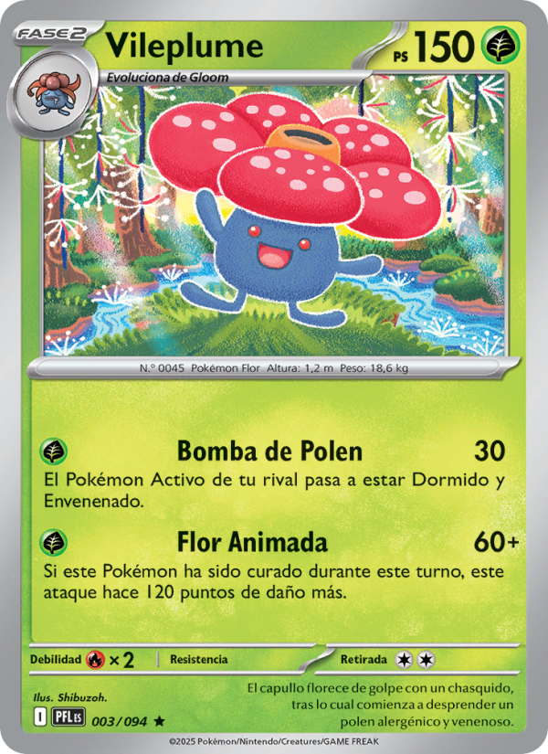 Vileplume 003 — Phantasmal Flames (Spanish Pokémon TCG card)