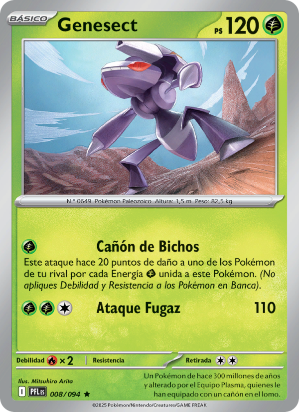 Genesect 008 — Phantasmal Flames (Spanish Pokémon TCG card)