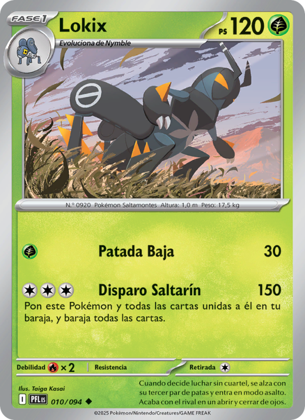 Lokix 010 — Phantasmal Flames (Spanish Pokémon TCG card)