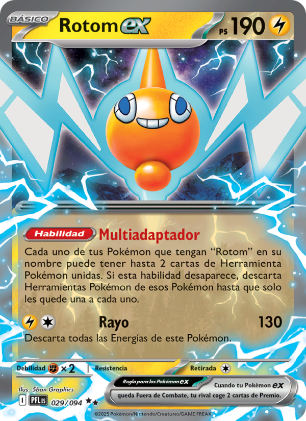 Rotom ex 029 — Phantasmal Flames (Spanish Pokémon TCG card)