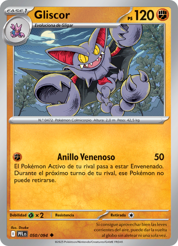 Gliscor 050 — Phantasmal Flames (Spanish Pokémon TCG card)