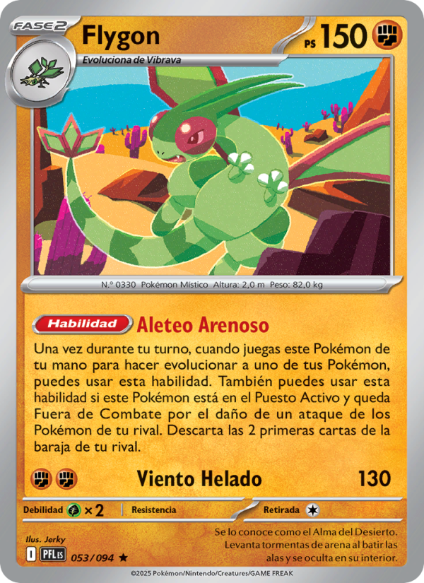 Flygon 053 — Phantasmal Flames (Spanish Pokémon TCG card)