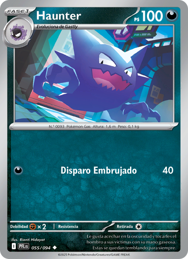 Haunter 055 — Phantasmal Flames (Spanish Pokémon TCG card)