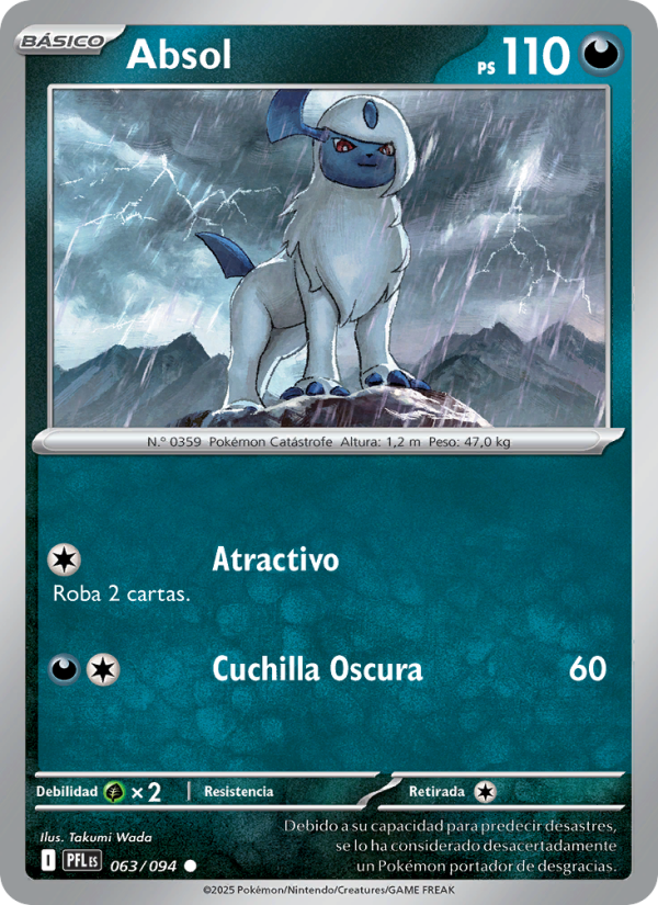 Absol 063 — Phantasmal Flames (Spanish Pokémon TCG card)