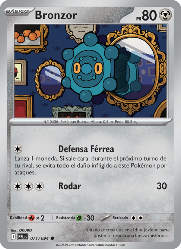 Bronzor 071 — Phantasmal Flames (Spanish Pokémon TCG card)